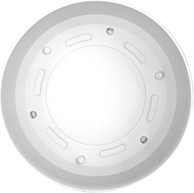 Bloem Mathers 8" White Round Modern Resin Garden Planter Pot with Drainage Holes and Removable Saucer Tray Included