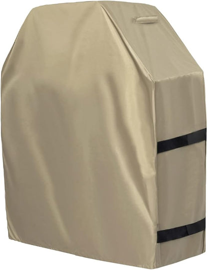OutdoorLines Waterproof Heavy Duty BBQ Grill Cover - Universal Barbecue Grill Covers UV Resistant Barbeque Gas Grill Cover for Outdoor Outside Grill, 32L x 24W x 43H Inch, Camel