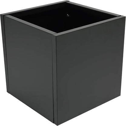 32Inch Steel Planter Box Metal Planter Large Tall Square Planters for Indoor Outdoor Plants, Heavy Duty Flower Pot for Patio, Yard, Garden (Black, 32" L x 32" W x 32" H)