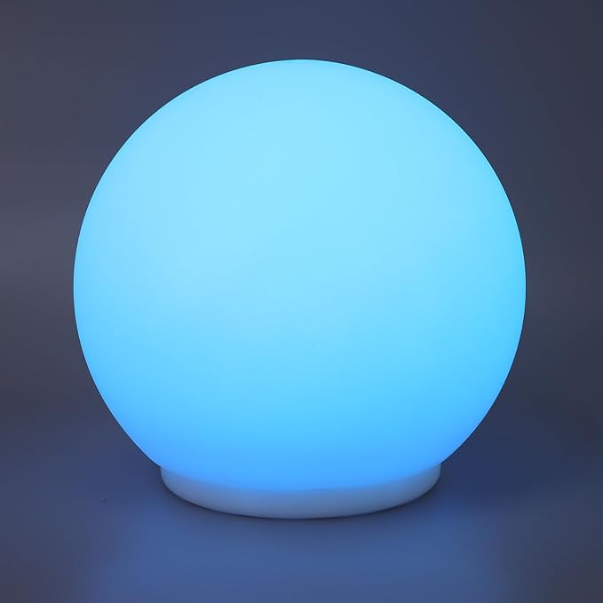 Fabater LED Ball Light, 5.9 Inch 7 RGB Color Changing 10m Rechargeable Type C Charging Floating Globe Light, Glow Orb with Multifunctional Handle for Home Bedroom Patio