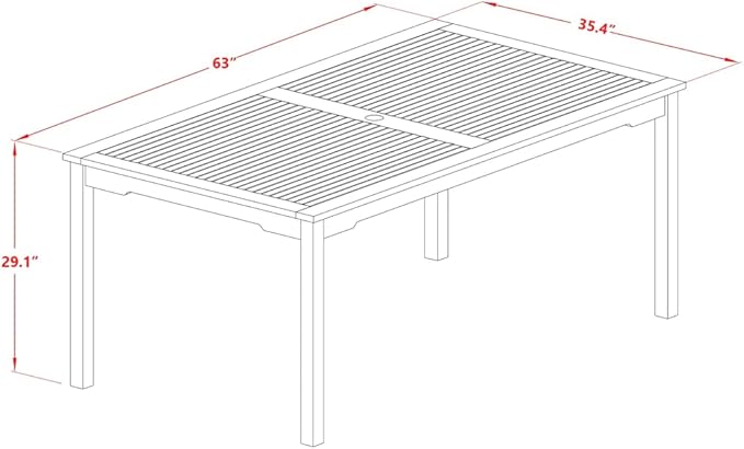 East West Furniture CMDK5CWNA 5 Piece Outdoor Patio Dining Sets Includes a Rectangle Acacia Wood Table and 4 Folding Side Chairs, 35x66 Inch, Natural Oil