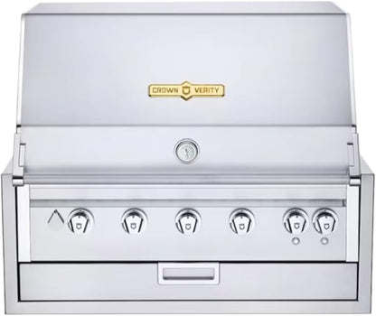 Windproof Covers 36 inch Heavy Duty Premium Grill Cover to fit Crown Verity Estate & Infinite Series Built-in Grill