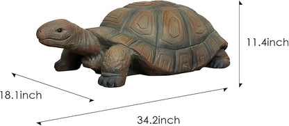 SKYFIRE Turtle Statues for Garden - 34.2” x 18.1” x 11.4” Fiber Reinforced Concrete Figurine Statue, Garden Sculptures & Statues Decor for Outdoors, Lawn, Yard - Outdoor Ornaments Gardening Gifts