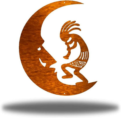 Riverside Designs Kokopelli Wall Art Steel Outdoor Decor | Heavy-Duty and Waterproof | Made in USA (Copper, 12L x 9.5W)