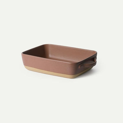 Mora Ceramic Baking Dish with Handles For Casserole, Lasagna, Gratin, Broiling, Roasting, and Baking. Large 9x13 in Pan, Extra Deep - Porcelain Serving Bakeware from Oven to Table. Freezer Safe - Teracotta