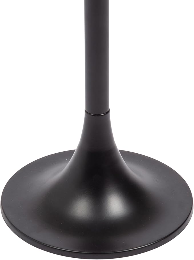 Kate and Laurel Baronet Modern Cast Aluminum Round Side Table, 14 x 14 x 24, Black, Transitional Circle End Table for Use as a Bedroom Nightstand or Living Room Plant Stand Option