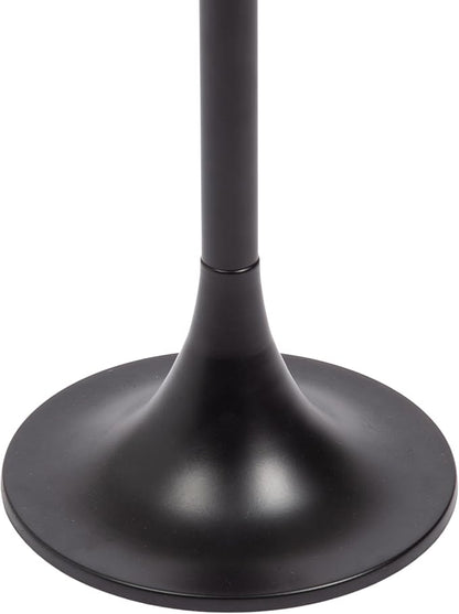 Kate and Laurel Baronet Modern Cast Aluminum Round Side Table, 14 x 14 x 24, Black, Transitional Circle End Table for Use as a Bedroom Nightstand or Living Room Plant Stand Option
