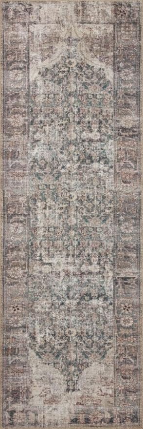 Loloi Amber Lewis Georgie Collection GER-08 Lagoon/Beige 3'-9" x 5'-6", .19" Pile Height, Accent Rug