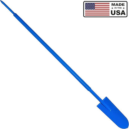 Sharpshooter Spade Shovel 78 Inch Drain Spade Trenching Shovel + Steel Digging Bar- Weighted Long Handle Sharp Shooter with Hardened Chromoly 15 Inch Head