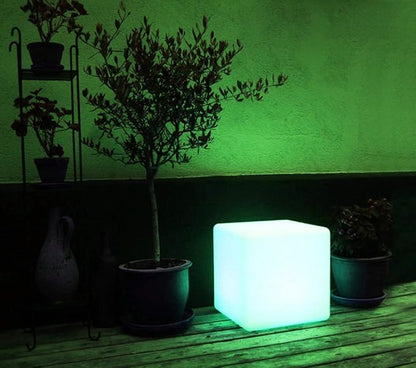 Mr.Go 12-inch LED Ball Light and 12-inch LED Cube Light Bundle, Rechargeable, Remote Control, Dimmable 16 RGB Colors 4 Modes, Waterproof, Great as Night Light Mood Lamp Ambient Lighting Decorations