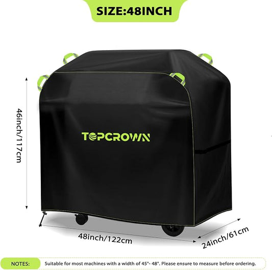 TOPCROWN Grill Cover for Outdoor Grill, Universal Fit 45"-75" BBQ Gas Grill Waterproof Anti-UV Oxford Fabric Windproof Design with Adjustable Straps, Fits Weber/Char-Broil/Nexgrill and More (48")