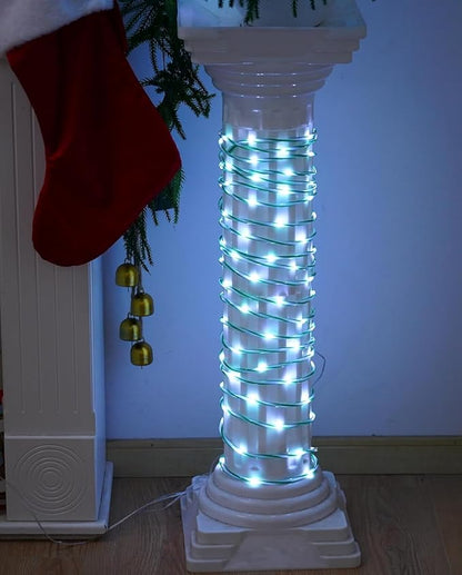 YEGUO Solar Christmas Candy Cane Rope Lights, 2 Pack Each 33ft 100 LED Green & White Solar Rope Light Outdoor Waterproof Decorations String Tube Lights