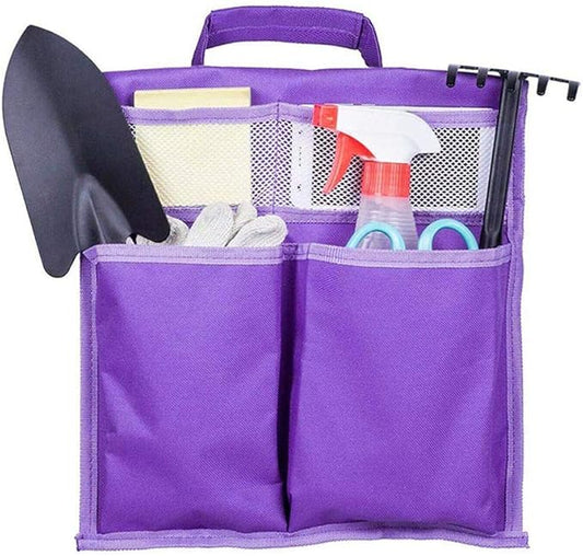 Garden Pouch Foldable Portable Garden Kneeler, Bench Kneeling Bag, Seat Storage Tote Hanging Organizer, Gardening Tools Storage Stool Multiple Storage Pouch (Purple),