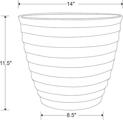 Southern Patio 14" Beehive Resin Indoor Pot Planter, 19.03 qt. Capacity