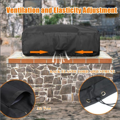 Grisun 39 Inch Built-in Grill Cover for Weber and KitchenAid Built in Gas Grills, Bull Outdoor Kitchen & Grill Head Cover, Heavy Duty Waterproof BBQ Grill Cover with Handle, Black