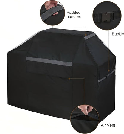 600D Heavy Duty Flat Top Grill Cover for Blackstone 4 Burner - 67" x 27" x 48", Waterproof UV & Fade Resistant Outdoor BBQ Cover,Black