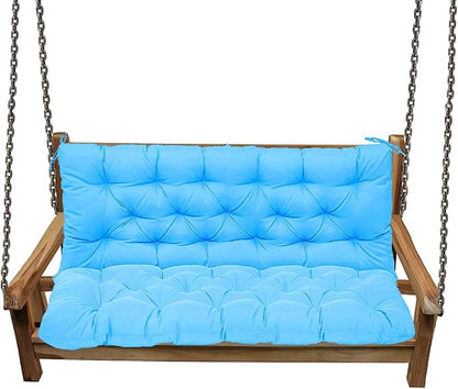 Replacement Cushions for Swing, Swing Cushions 3 Seater Replacement, Waterproof Thicken Washable Pad Cushion for Outdoor Indoor Furniture Swing Patio (Sky Blue, 40x71 inch)