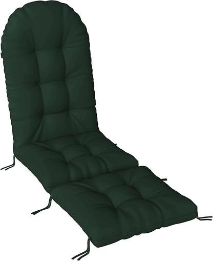 Adirondack Chair Cushion with Ottoman, Folding Adjustable Adirondack Seat Cushions, Waterproof Adirondack Patio Chair Pads for Garden, Deck, or Poolside, Small-Dark Green-1