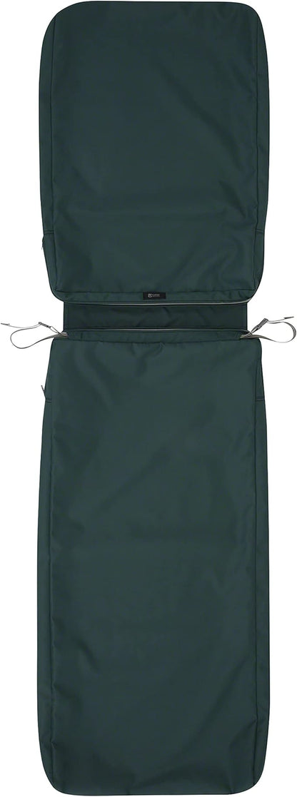 Classic Accessories Ravenna Water-Resistant Patio Chaise Cushion, 80 x 26 x 3 Inch, Mallard Green, Outdoor Seat Cushions