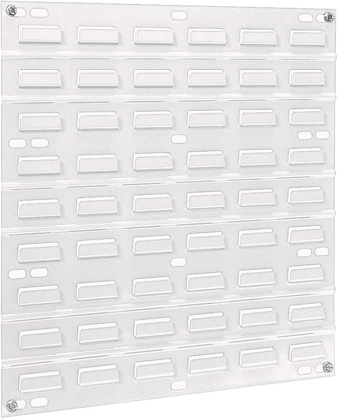 Akro-Mils 30618 Louvered Steel Wall Mount Panel Garage Organizer for Hanging AkroBin Storage Bins, 18-Inch W x 19-Inch H, White, 4 Pack
