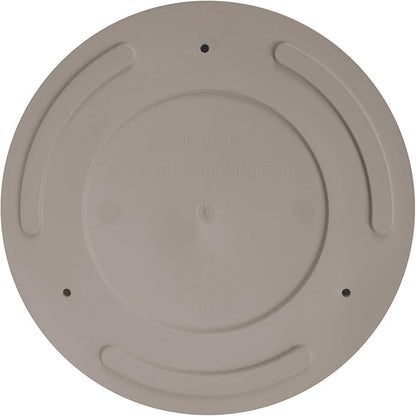 Bloem Mathers 6" Pebble Stone Round Modern Resin Garden Planter Pot with Drainage Holes and Removable Saucer Tray Included