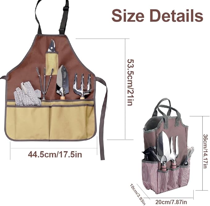 Gardening Apron - Gardening Tool Bag With Apron,Tool Bags & Aprons Tote Storage Bag with Pockets Tool Apron Practical Gardening Gifts for Men