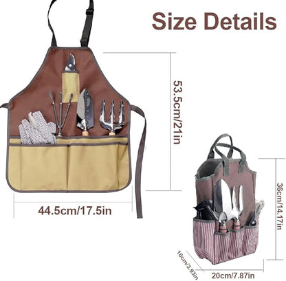 Gardening Apron - Gardening Tool Bag With Apron,Tool Bags & Aprons Tote Storage Bag with Pockets Tool Apron Practical Gardening Gifts for Men