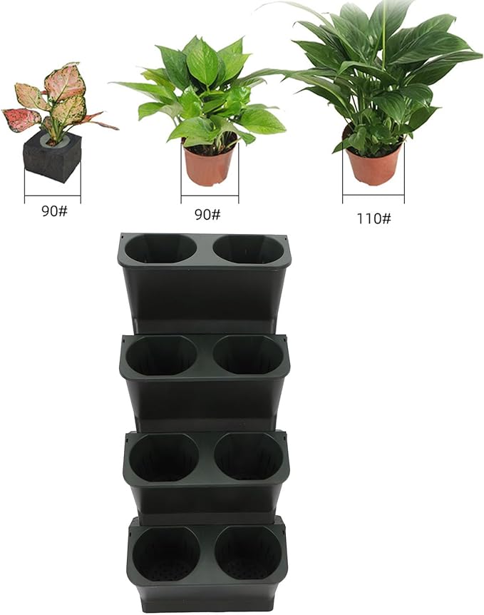 ciciglow Vertical Garden Planter, Hanging Planters for Indoor Outdoor Plants Wall Planter Boxs Vertical Garden Hanging Plant Holder for Railing, Balcony, Fence (Green Black)