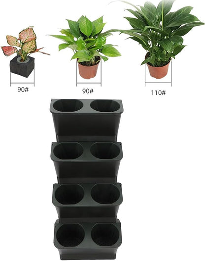 ciciglow Vertical Garden Planter, Hanging Planters for Indoor Outdoor Plants Wall Planter Boxs Vertical Garden Hanging Plant Holder for Railing, Balcony, Fence (Green Black)