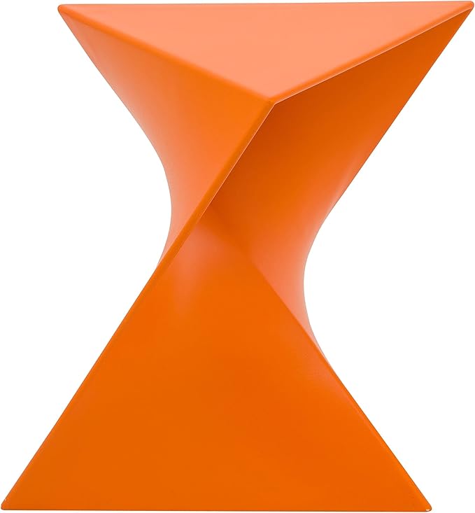 LeisureMod Randolph Modern Vanity Side Table, Orange
