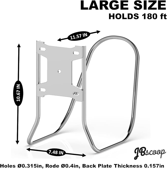 JBscoop Large Stainless Steel Hose Holder, Heavy Duty Hose Hanger (1)