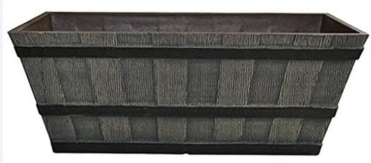Gardener Select WBT22-011 Whiskey Barrel Trough Planter, 22"