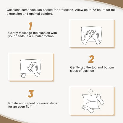 COOS BAY Stone Harbor Patio Bistro Set, 3 Piece Rattan Patio Table and Chairs Set, Wicker Swivel Rockers with Side Table, Small Balcony Furniture Set, Brown/Blue