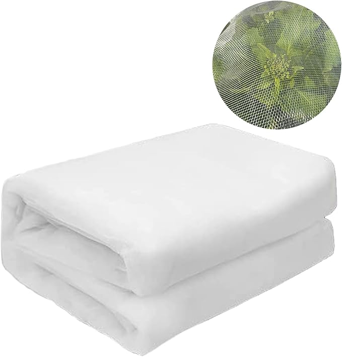 6.5X50Ft Garden Netting Pest Barrier – Ultra Fine Mesh Netting Plant Covers & Row Cover, Protects Vegetables, Fruits, Flowers from Mosquitoes, Insects, Birds, Deer & Squirrels