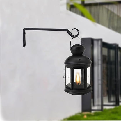 AILIN YELOKIE 12inch 4 Pack Plant Hanger, Sturdy Hanging Plant Hangers Outdoor, Bird Feeder Hanger for Bird Feeders, Planters, Lanterns, Wind Chimes Indoor Outdoor, Upgrade Black