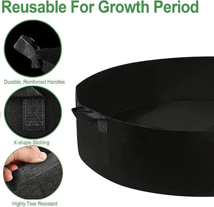 ZtohPyo 2-Pack 50 Gallon Plant Grow Bags, Large Fabric Raised Garden Bed with Handles,Durable Garden Beds Planters Aeration Gardening Container to Grow Vegetables for Outdoor Plants