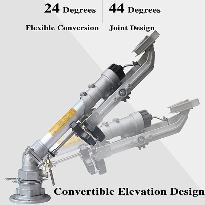 Impact Sprinkler with Tripod Base, Farm Irrigation Spray Gun, Heavy Duty Lawn Sprinkler, 360 Degree Large Area Irrigation, for Yard, Lawn, Garden