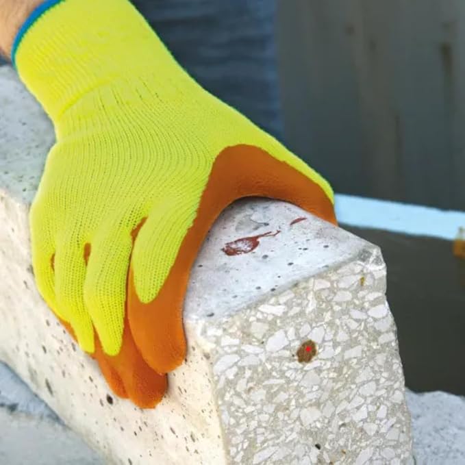 SHOWA Atlas 300 Original 1994 Crinkle Grip Work Gloves,for Construction, Landscaping, Gardening, & Masonry