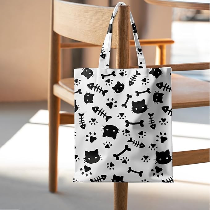 Animal Plant Tote Bag SeaTurtle Butterfly Cat Elephant Gifts Lemon Vegetable Themed Gifts Beach Bag for Camping