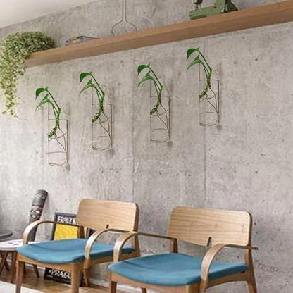 Wall Planters for Indoor Plants - Glass Terrarium Planters, Hanging Plant Holders (4 Pack)