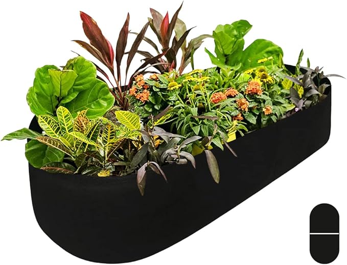Fabric Raised Garden Bed, Raised Planters for Outdoor Plants, Rectangle Garden Grow Bag for Herb Flower and Vegetables, 2 ft X 4 ft