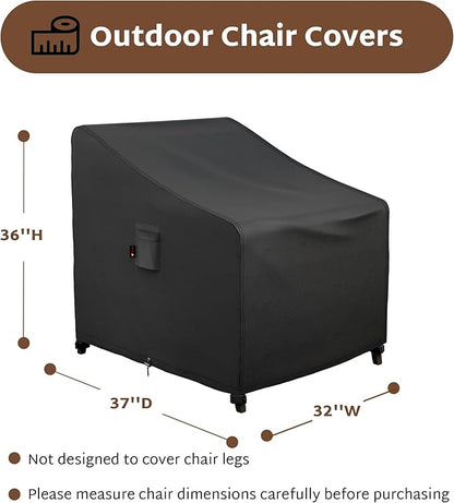 iBirdie Waterproof Outdoor Chair Covers 32 x 37 x 36 inch 2 Pack Patio Furniture Covers
