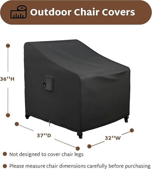 iBirdie Waterproof Outdoor Chair Covers 32 x 37 x 36 inch 2 Pack Patio Furniture Covers