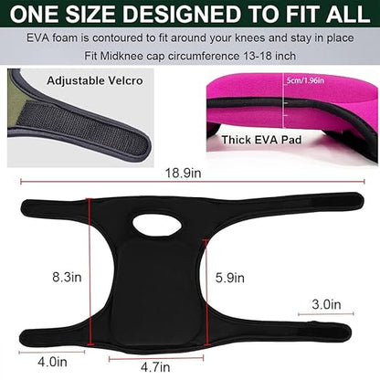 Gardening Knee Pads for Women, Soft Neoprene Knee Pads for Men Construction, Work Knee Pad for Women Men, Rodilleras Para Roofing Rodilleras Para Trabajo (Purple)