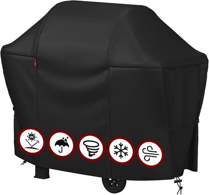 SHINESTAR 58 Inch Grill Cover for Weber Genesis II 300 Series & Genesis 300 Series, Heavy Duty Oxford Fabric BBQ Cover Waterproof UV Protection, Windproof with Magic Tape & Drawstring Bottom