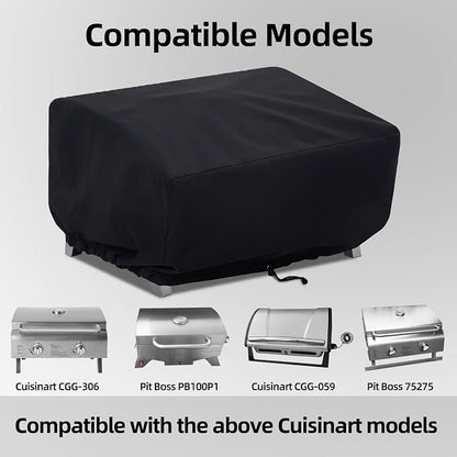 NOELIFE 24 Inch Tabletop Grill Cover for Cuisinart CGG-306/CGG-059, Blackstone 22 inch Table top Griddle, Royal Gourmet PD1301R, Waterproof & Windproof Outdoor BBQ Grilling Accessories (Cover Only)