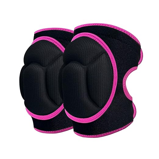 Knee Pads, Thick Sponge Anti-slip, Collision Avoidance Knee Pads, for Running, Mountaineering, House Working,Gardening Maintain (Pink, X-Large)