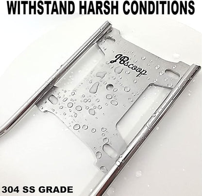 JBscoop Large Stainless Steel Hose Holder, Heavy Duty Hose Hanger - Set of 2