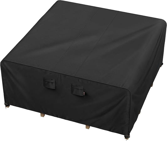 iBirdie Outdoor Patio Furniture Set Covers 120 x 120 inch Waterproof Weatherproof Square Cover, Heavy Duty 600D for Outside Dining Table and Chairs fit 10 x 10 ft, 118 x 118, 115 x 115 inch