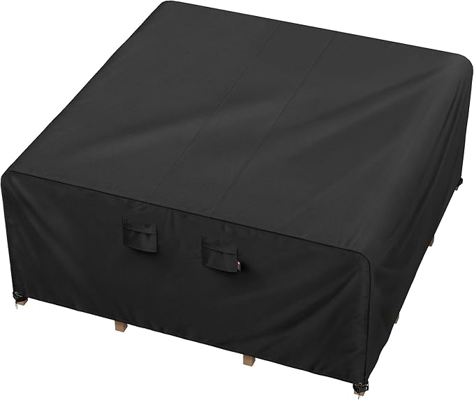 iBirdie Outdoor Patio Furniture Set Covers 96 x 96 inch Waterproof Weatherproof Square Cover, Heavy Duty 600D for Outside Dining Table and Chairs fit 8 x 8 ft, 95 x 95, 94 x 93 inch